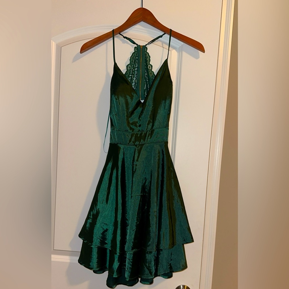 Winsor emerald green homecoming dress work once